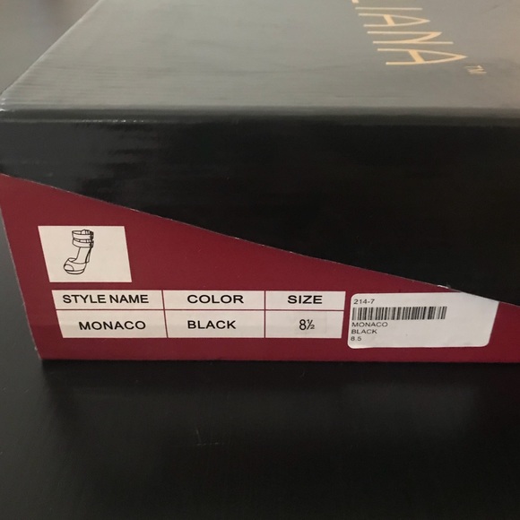 Two Tone Black and Taupe Wedges - Picture 6 of 6